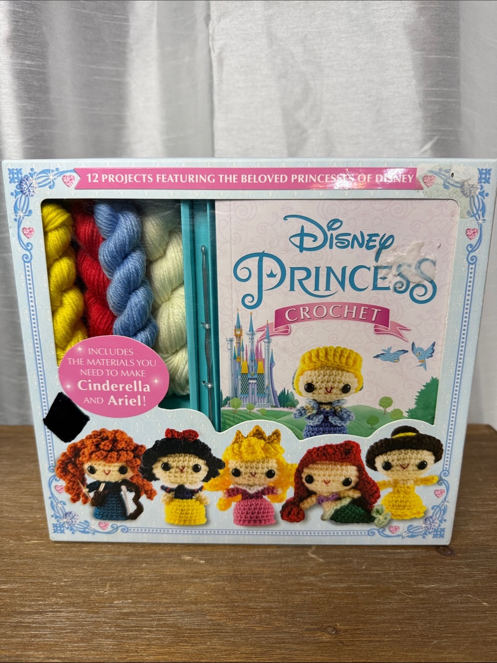Sealed Disney Princess Crochet Kit Cinderella and Ariel 2018 NIB